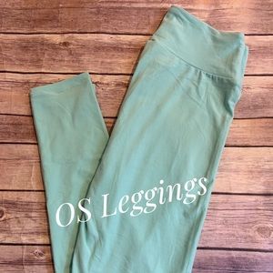 LuLaRoe OS Light Pastel Green Leggings